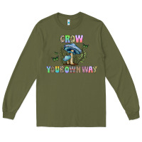 Army Green grow your own way Long Sleeve Tee - CowhideDigitalArt