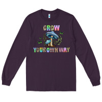 Plum grow your own way Long Sleeve Tee - CowhideDigitalArt