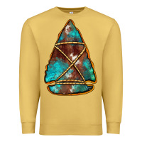 Antique Gold turquoise cowhide arrowhead Premium Sweatshirt - Jasminsmagicworld