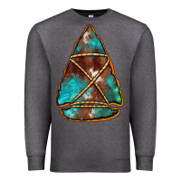 Charcoal Heather turquoise cowhide arrowhead Premium Sweatshirt - Jasminsmagicworld