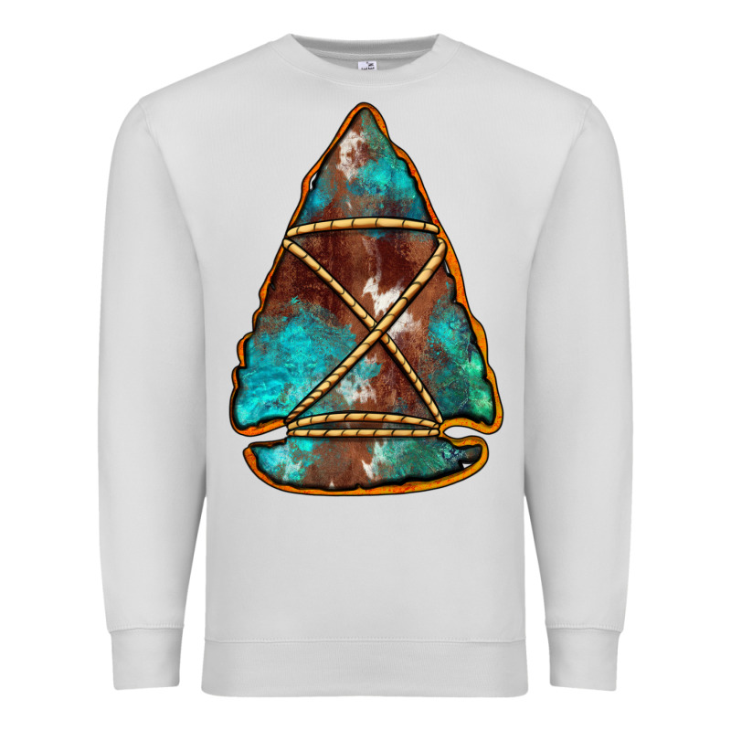 Turquoise Cowhide Arrowhead Premium Sweatshirt by Jasminsmagicworld | Teevron