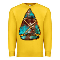 Lemon turquoise cowhide arrowhead Premium Sweatshirt - Jasminsmagicworld