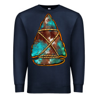 Navy turquoise cowhide arrowhead Premium Sweatshirt - Jasminsmagicworld