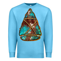 Ocean Blue turquoise cowhide arrowhead Premium Sweatshirt - Jasminsmagicworld