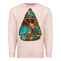 Pale Pink turquoise cowhide arrowhead Premium Sweatshirt - Jasminsmagicworld