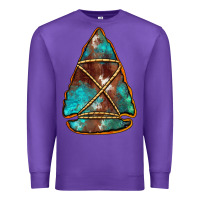 Purple turquoise cowhide arrowhead Premium Sweatshirt - Jasminsmagicworld