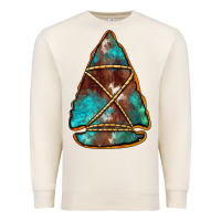 Sandshell turquoise cowhide arrowhead Premium Sweatshirt - Jasminsmagicworld