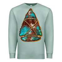 Seafoam turquoise cowhide arrowhead Premium Sweatshirt - Jasminsmagicworld