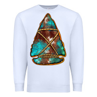 White turquoise cowhide arrowhead Premium Sweatshirt - Jasminsmagicworld