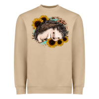 Mushroom sleeping hedgehog sunflower leopard Heavyweight Sweatshirt - Jasminsmagicworld