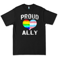 Black proud ally lgbt rainbow heart gay pride month Premium Tee - linhVisuals