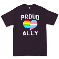 Plum proud ally lgbt rainbow heart gay pride month Premium Tee - linhVisuals
