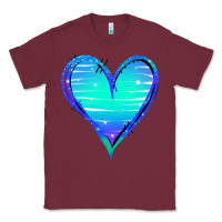 Burgundy Mermaid Heart Classic Tee - Jasminsmagicworld