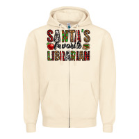 Sandshell santa's favorite librarian Zipper Hoodie - Jasminsmagicworld