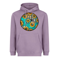 Lavender Round western pattern Heavyweight Hoodie - Jasminsmagicworld