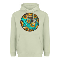 Matcha Round western pattern Heavyweight Hoodie - Jasminsmagicworld