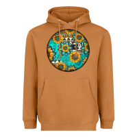 Meerkat Round western pattern Heavyweight Hoodie - Jasminsmagicworld