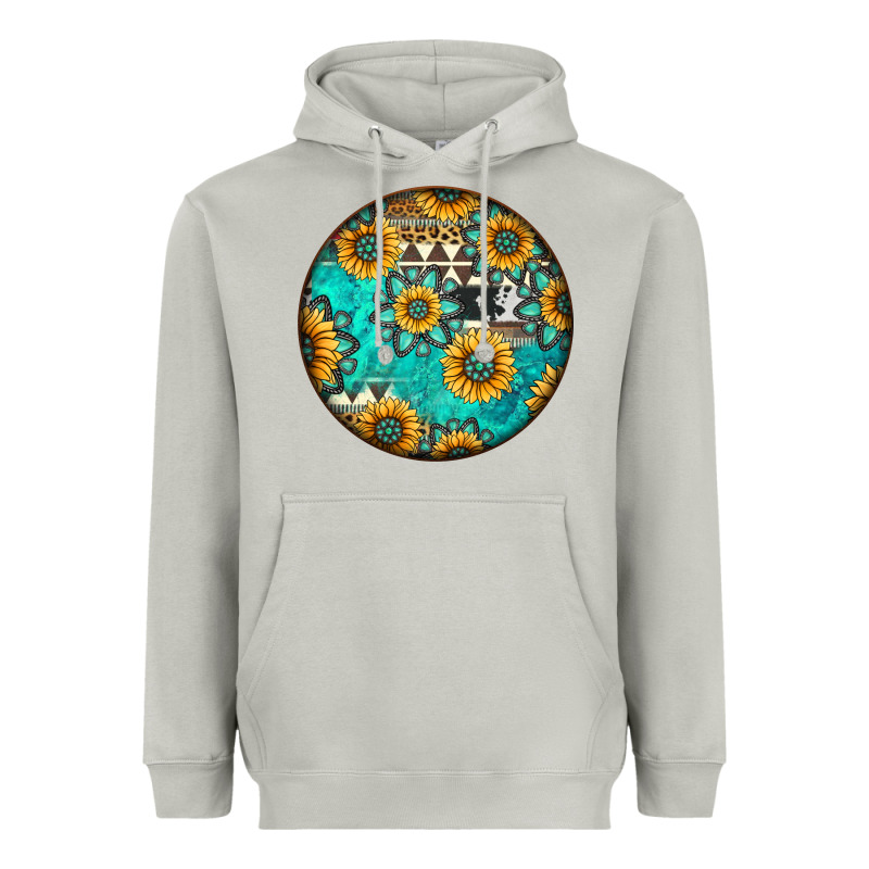 Round Western Pattern Heavyweight Hoodie by Jasminsmagicworld | Teevron