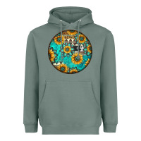 Sage Round western pattern Heavyweight Hoodie - Jasminsmagicworld