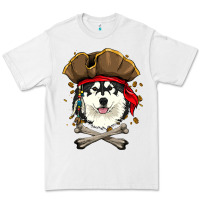 White alaskan malamute pirate dog halloween Premium Tee - linhVisuals