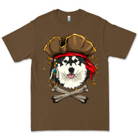 Alaskan Malamute Pirate Dog Halloween Premium Tee | Teevron