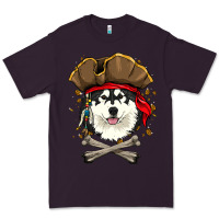 Plum alaskan malamute pirate dog halloween Premium Tee - linhVisuals