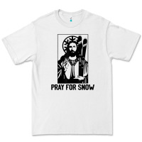 White jesus christmas pray for snow Premium Tee - linhVisuals