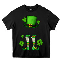 Black Custom name St. Patrick's leprechaun Heavy Core Tee - OliviaCreatesArt