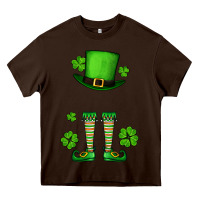 Chocolate Brown Custom name St. Patrick's leprechaun Heavy Core Tee - OliviaCreatesArt
