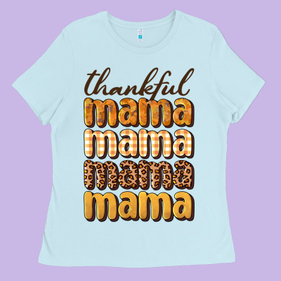Thankful Mama Ladies Tee Designed By Bundleandbundleshop