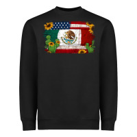 Black mexican american flag background Heavyweight Sweatshirt - Jasminsmagicworld