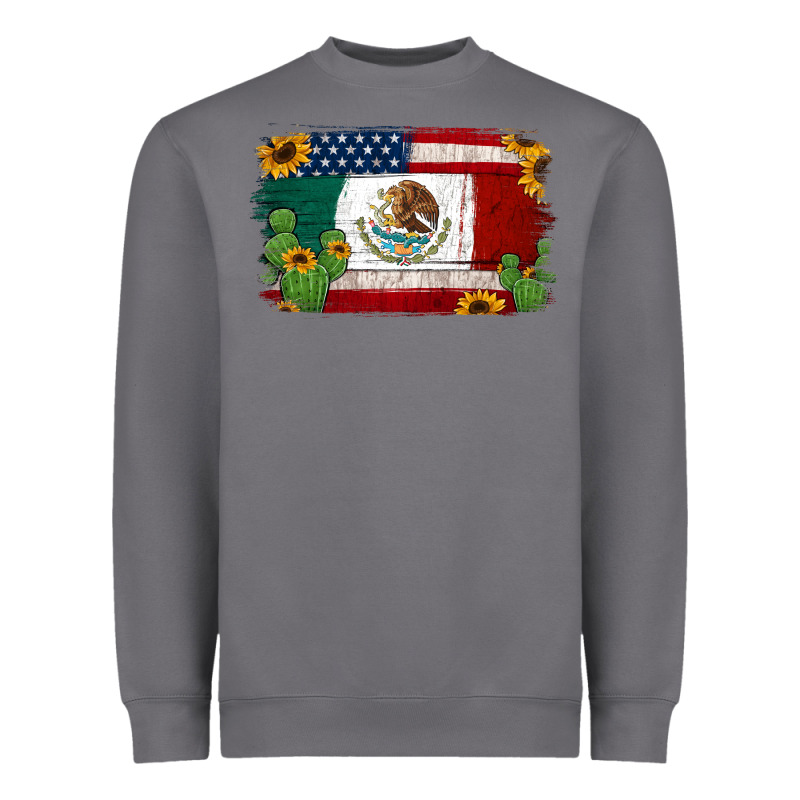 Mexican American Flag Background Heavyweight Sweatshirt by Jasminsmagicworld | Teevron
