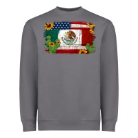 Storm mexican american flag background Heavyweight Sweatshirt - Jasminsmagicworld