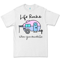 White camping camper life rocks when your Premium Tee - linhVisuals