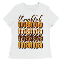 White thankful mama Ladies Tee - BundleAndBundleShop