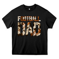 Black no background american football dad Heavy Core Tee - Jasminsmagicworld