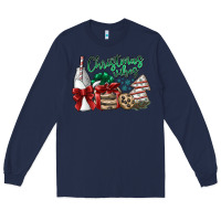 Navy christmas vibes Long Sleeve Tee - SublimationCraftShop