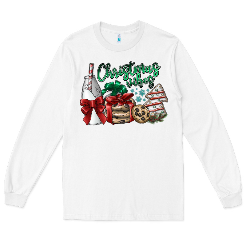 Christmas Vibes Long Sleeve Tee by SublimationCraftShop | Teevron