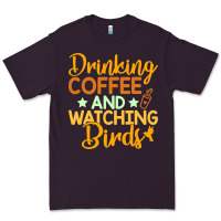 Plum drinking coffee watching birds funny Premium Tee - linhVisuals