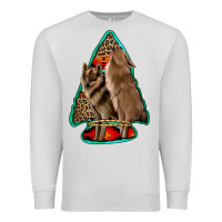 Dove Grey howling wolves arrowhead Premium Sweatshirt - Jasminsmagicworld