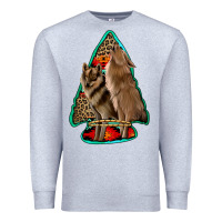 Heather Grey howling wolves arrowhead Premium Sweatshirt - Jasminsmagicworld
