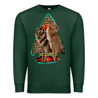 Sports Green howling wolves arrowhead Premium Sweatshirt - Jasminsmagicworld