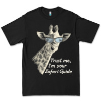 Black funny safari guide giraffe giraffe Premium Tee - linhVisuals