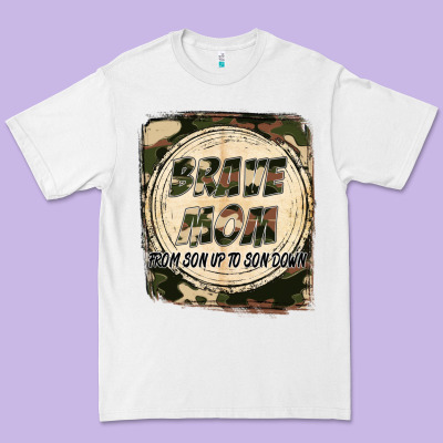 Brave Mom From Son Up To Son Down Mother's Day Premium Tee Designed By Fadigitalartstudio