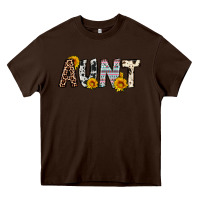 Chocolate Brown aunt Heavy Core Tee - OliviaCreatesArt