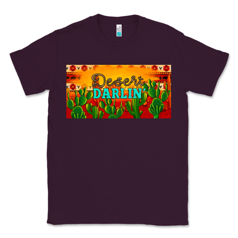 Desert Darlin' Aztec Desert Sunset License Plate Classic Tee by Artiststas | Teevron