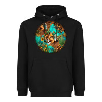 Black western pattern circle Heavyweight Hoodie - Jasminsmagicworld