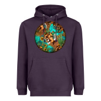 Plum western pattern circle Heavyweight Hoodie - Jasminsmagicworld