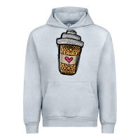 Heather Grey leopard glitter coffee cup Urban Hoodie - Jasminsmagicworld