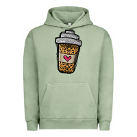 Pigment Oil Green leopard glitter coffee cup Urban Hoodie - Jasminsmagicworld
